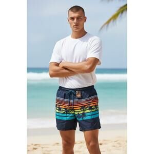 KAILUA SURF Men's Size 5X Mesh Lined 9'' Swim Trunks UPF 50+ Brand New Big Tall
